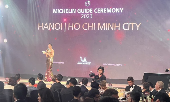 Lễ công bố các nhà hàng được Michelin Guide lựa chọn tại Hà Nội, ngày 6/6. Ảnh: Phương Anh