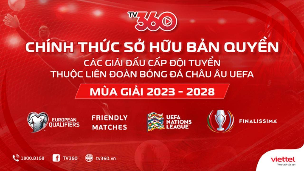 người hâm mộ dễ dàng xem miễn phí các giải đấu cấp đội tuyển của uefa