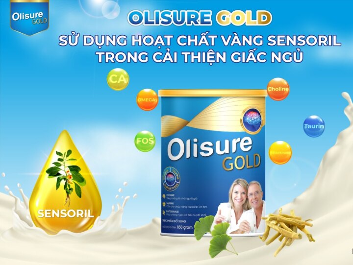 Olisure Gold - Sản phẩm cải thiện giấc ngủ sử dụng chất 'vàng' Sensoril® - 1