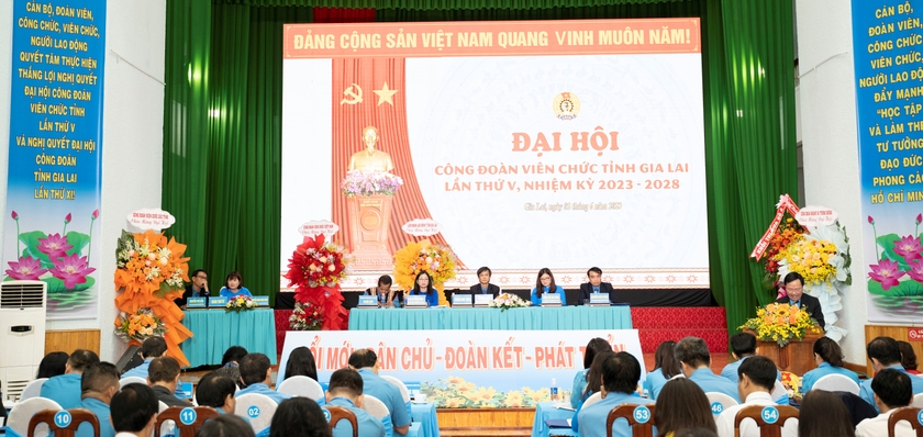 Đại hội Công đoàn Viên chức tỉnh Gia Lai nhiệm kỳ 2023-2028 ảnh 1