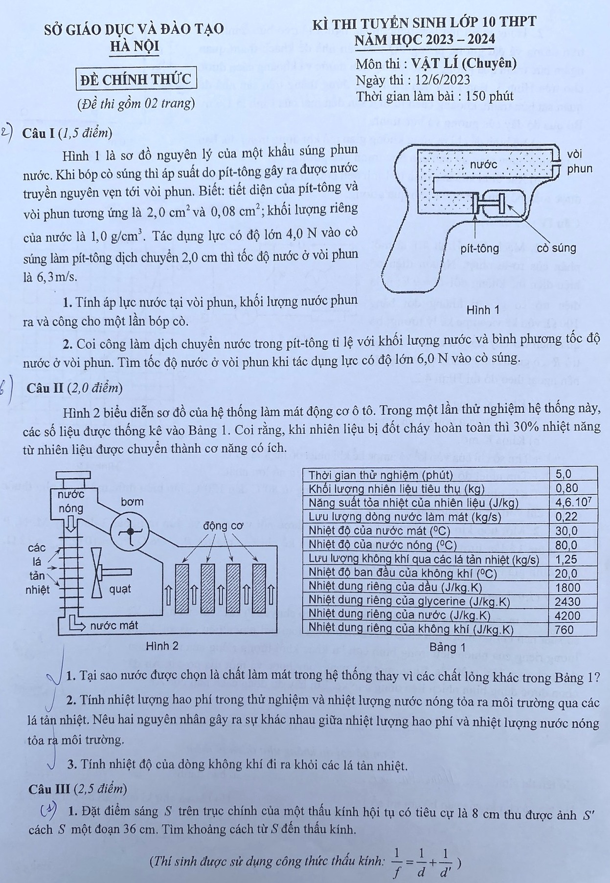 Sai sót đề thi Vật lý vào lớp 10 chuyên: Sở GD&ĐT Hà Nội lên tiếng - 1