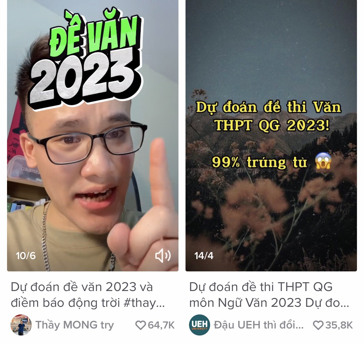 tiktok tran ngap video du doan de van tot nghiep thpt giao vien khuyen khong nen hoc tu hinh 1