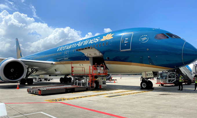 Một tàu bay thân rộng của Vietnam Airlines. Ảnh:VNA