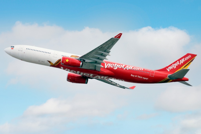 Một tàu bay của Vietjet. Ảnh: Vietjet