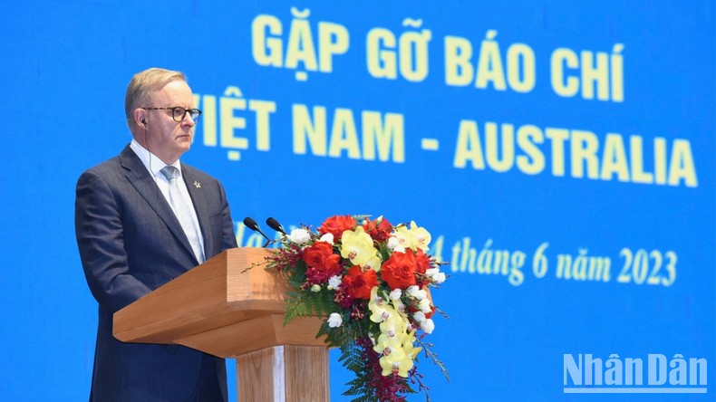 [Ảnh] Thủ tướng Phạm Minh Chính và Thủ tướng Australia Anthony Albanese chứng kiến Lễ ký kết văn kiện hợp tác ảnh 8