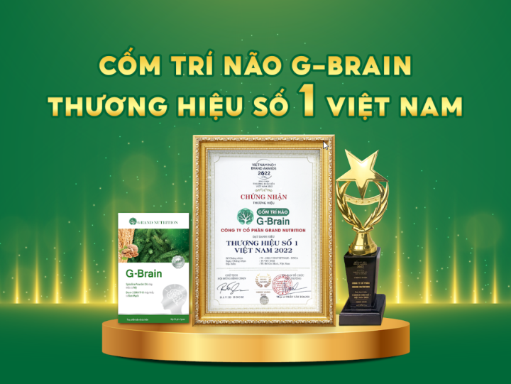 Sản phẩm cốm trí não G-Brain của Grand Nutrition nhận danh hiệu Thương hiệu số 1 Việt Nam.