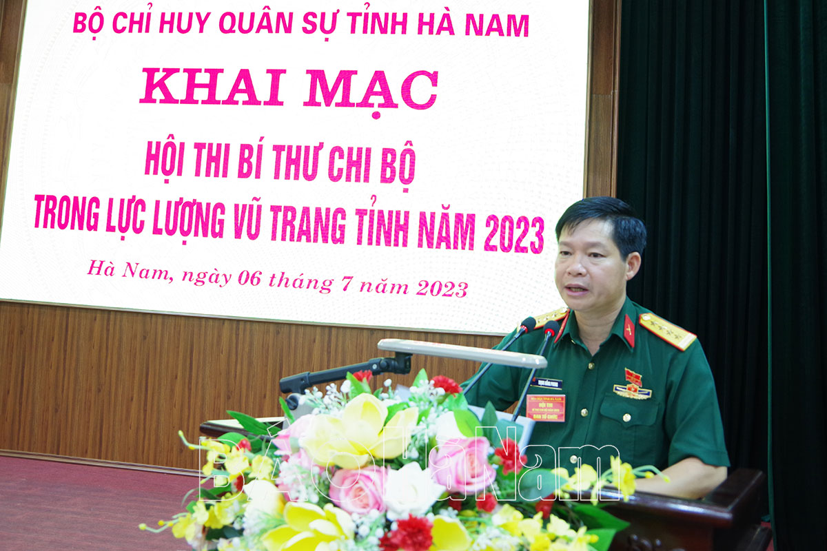 Bộ CHQS tỉnh tổ chức hội thi bí thư chi bộ trong LLVT tỉnh năm 2023