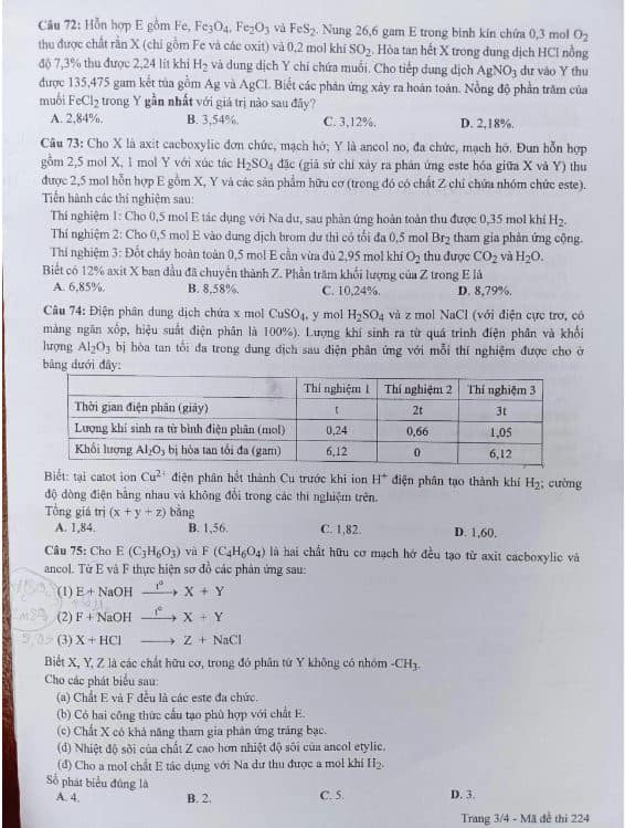 de thi tot nghiep thpt 2023 mon hoa hoc ma de 224 hinh 3