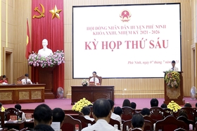 Kỳ họp thứ Sáu, HĐND huyện Phù Ninh khóa XXIII, nhiệm kỳ 2021 - 2026