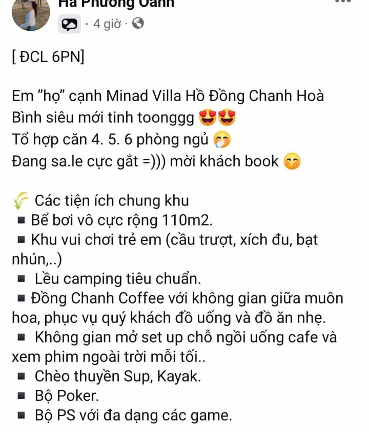 Tràn lan thông tin quảng cáo sales "sập sàn" về du lịch homestay.