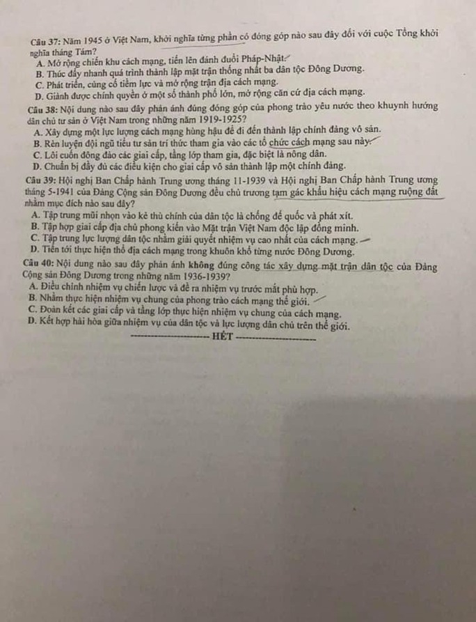 Chi tiết đề thi, giải đề thi môn Lịch sử, Địa lý, Giáo dục công dân ảnh 10