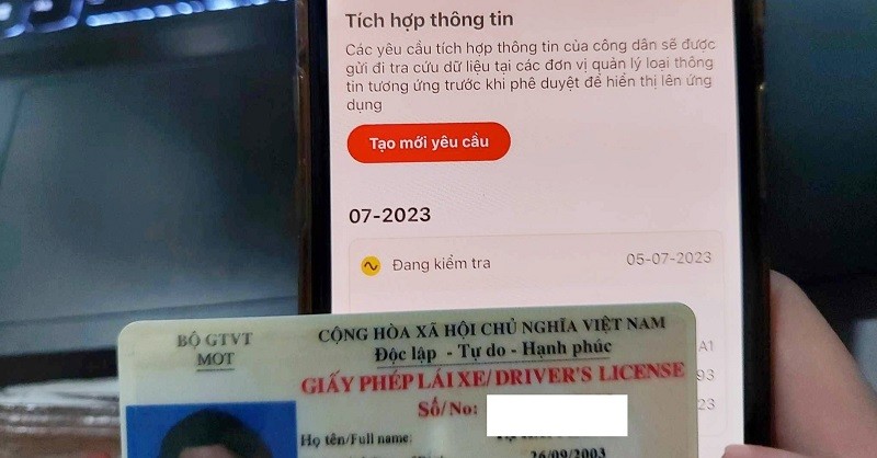 Lý do không tích hợp được giấy phép lái xe trên tài khoản VNeID đã kích hoạt mức 2