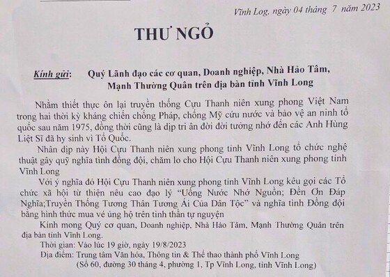 Chương trình nghệ thuật gây quỹ ở Vĩnh Long bị tuýt "còi" vì chưa được cấp phép ảnh 2