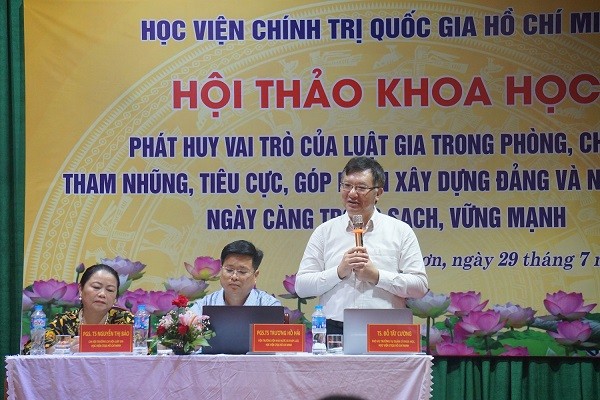 Sự kiện - Học viện Chính trị Quốc gia Hồ Chí Minh tổ chức Hội thảo phát huy vai trò của Luật gia trong phòng, chống tham nhũng, tiêu cực (Hình 2).