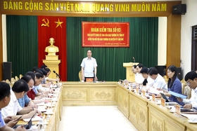 Phó Bí thư Thường trực Tỉnh ủy Phùng Khánh Tài kiểm tra thực hiện Nghị quyết Đại hội Đảng tại Cẩm Khê