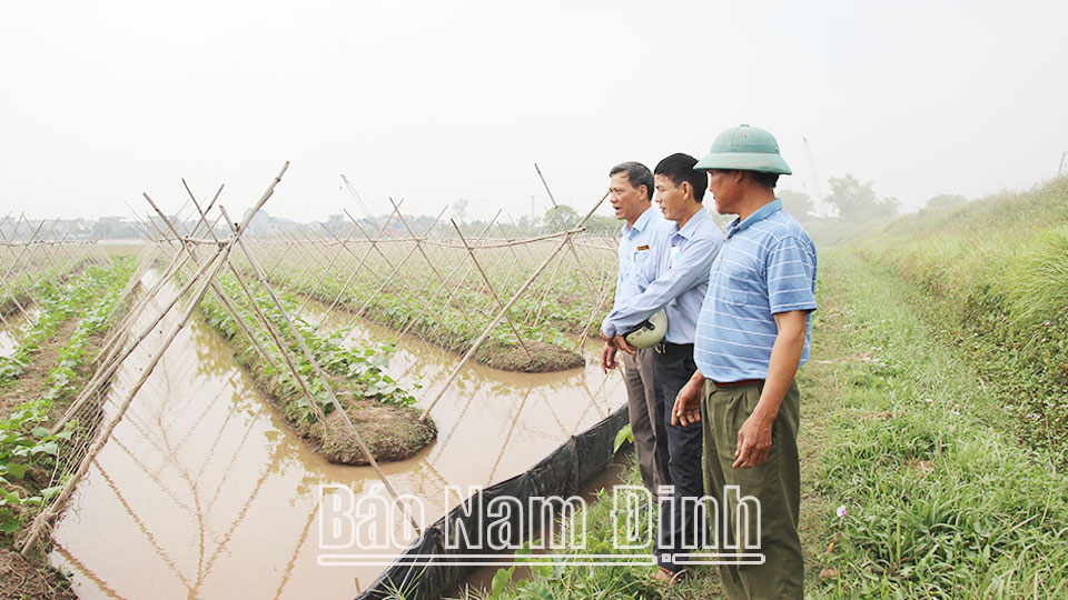 Cán bộ Mặt trận Tổ quốc xã Nghĩa Minh (Nghĩa Hưng) thường xuyên tuyên truyền, vận động nhân dân phát triển kinh tế, nâng cao đời sống.