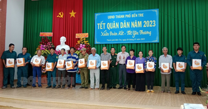 Ban Chỉ huy Quân sự TP. Bến Tre tham mưu tổ chức thành công “Tết Quân - dân” năm 2023.