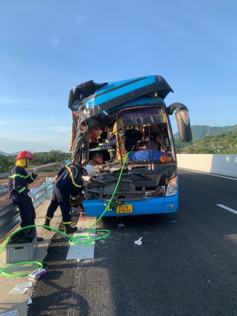 Hiện trường vụ tai nạn giao thông.