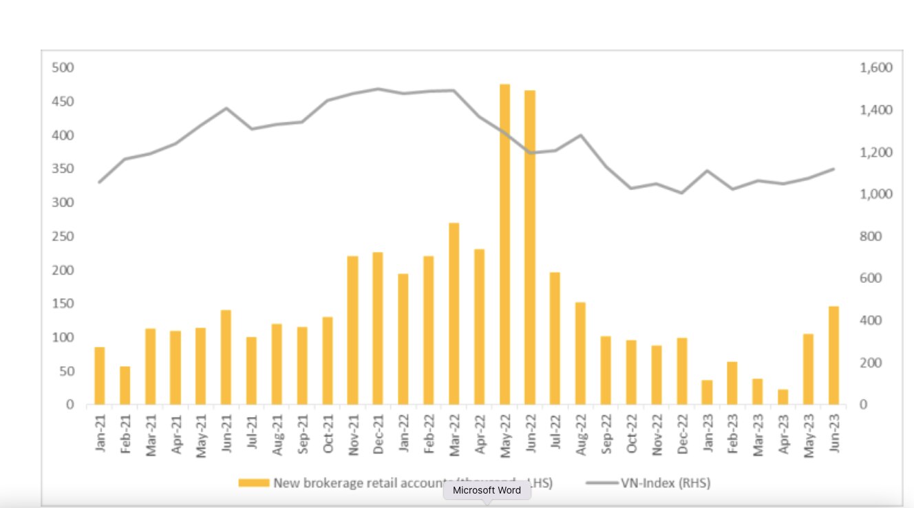 Thấy gì từ số lượng tài khoản chứng khoán mở mới trong tháng 6? - Ảnh 1.