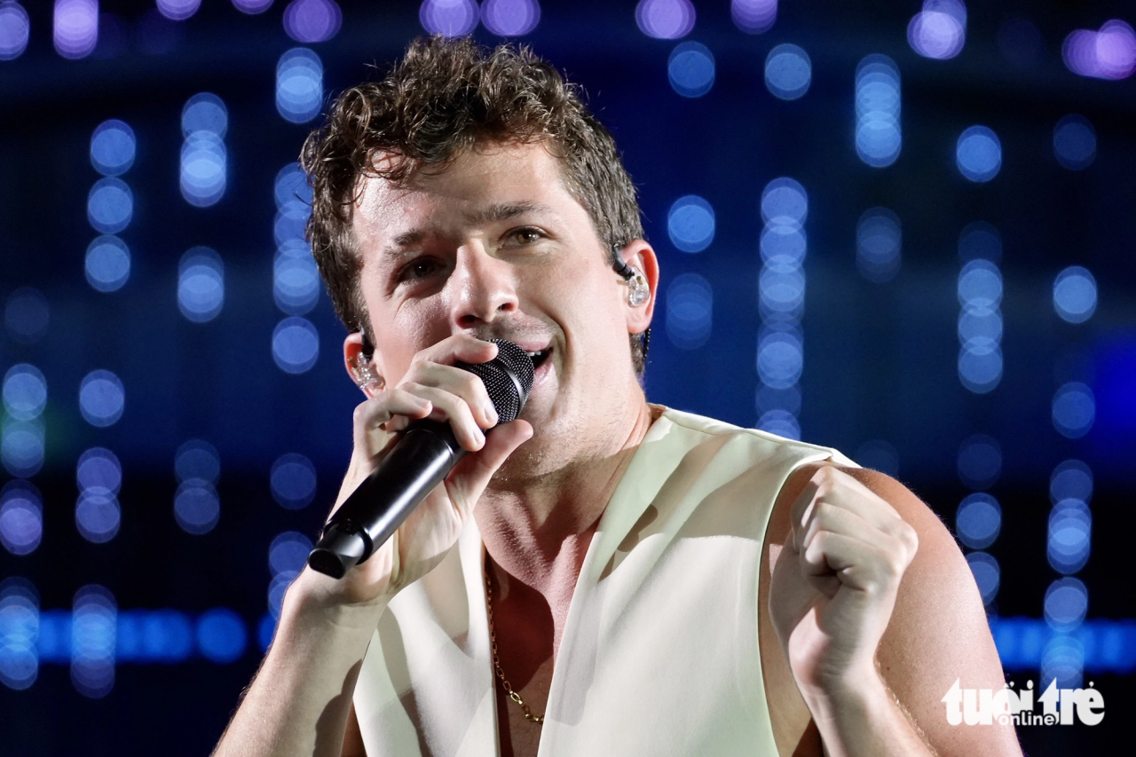 Charlie Puth mang đến đêm nhạc đẳng cấp cho khán giả Việt Nam - Ảnh: TRẦN HOÀI