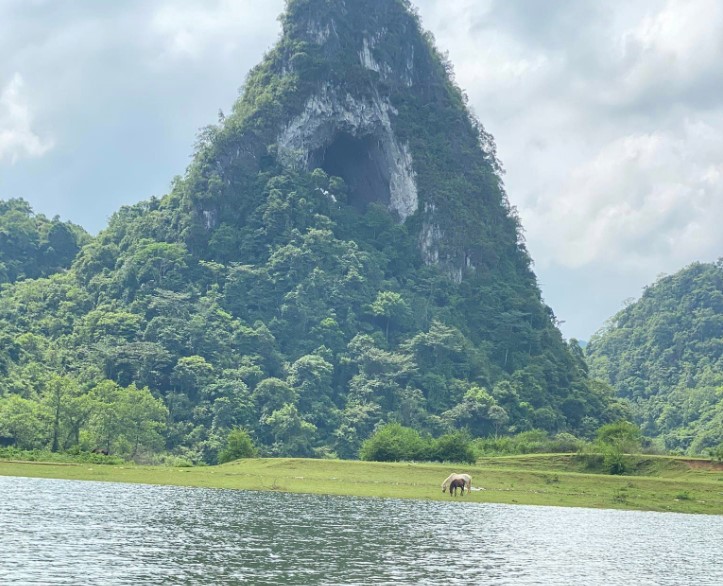 Núi Thủng mang một vẻ đẹp yên bình.