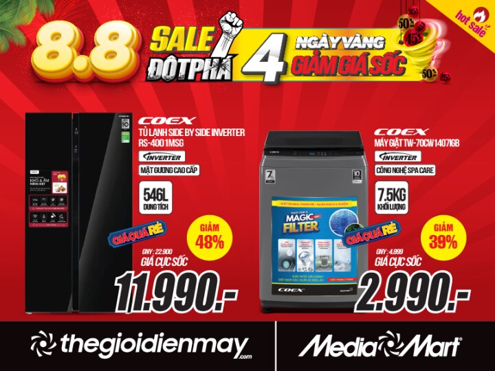 8/8 MediaMart sale đột phá, 4 ngày giảm giá sốc - 3