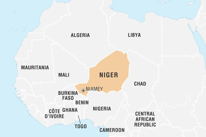 Vị trí Niger và các nước láng giềng. Đồ họa: AFP