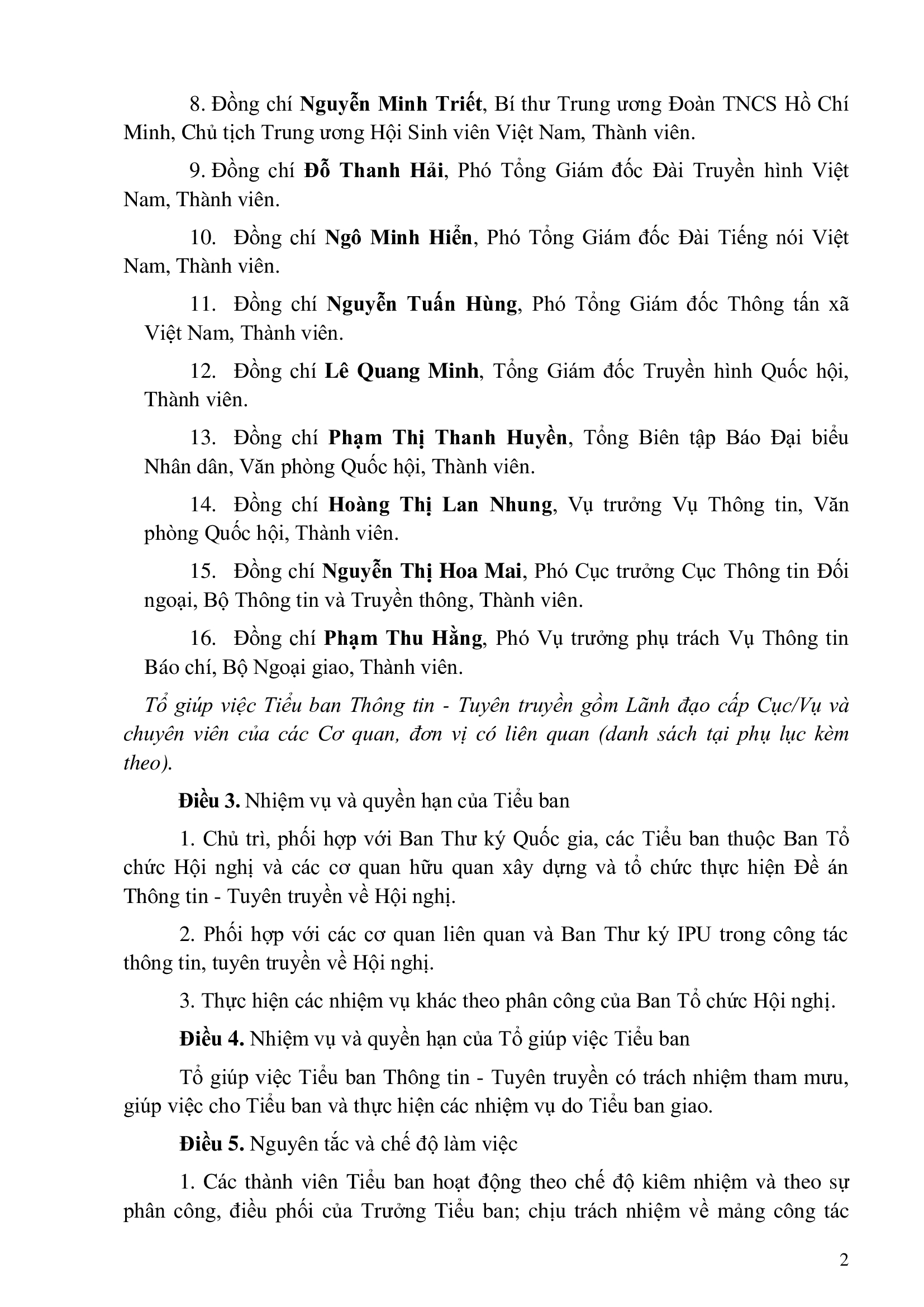 Nghị quyết thành lập Ban Tổ chức Hội nghị Nghị sĩ trẻ toàn cầu lần thứ 9 - Ảnh 2.