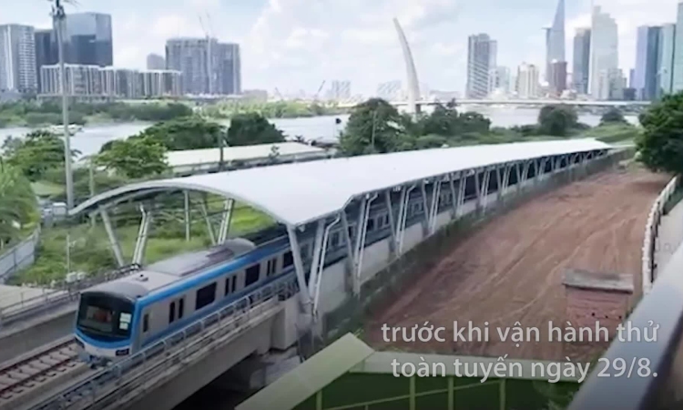 Metro số 1 lần đầu chạy xuống ga ngầm