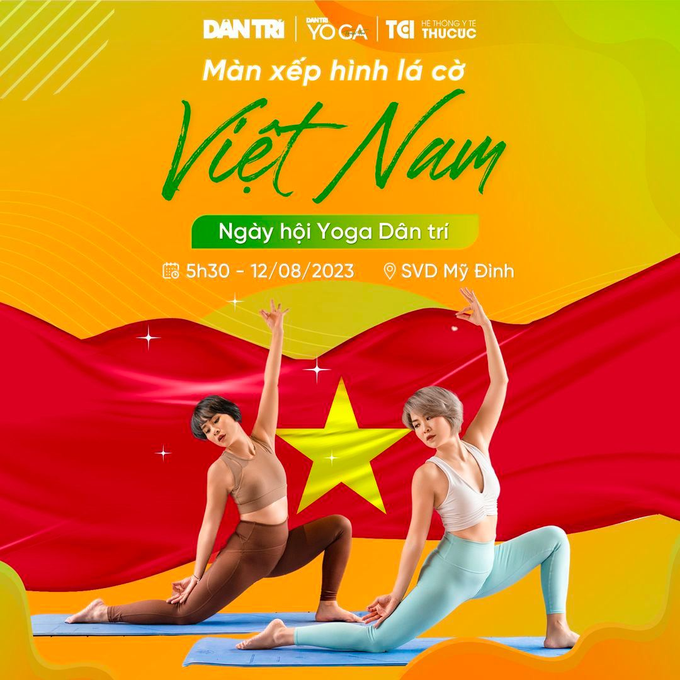 5.000 người đồng diễn yoga, xếp hình lá cờ Tổ quốc xác lập kỷ lục Việt Nam - 1