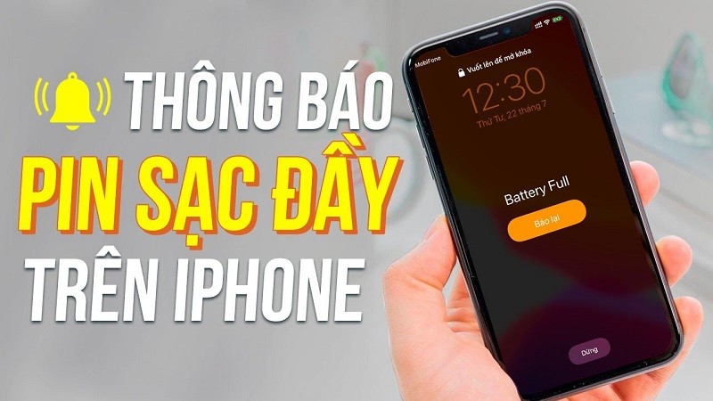 Cảnh báo sẽ giúp người dùng tránh sạc pin iPhone quá lâu dù đã đạt mức 100%.