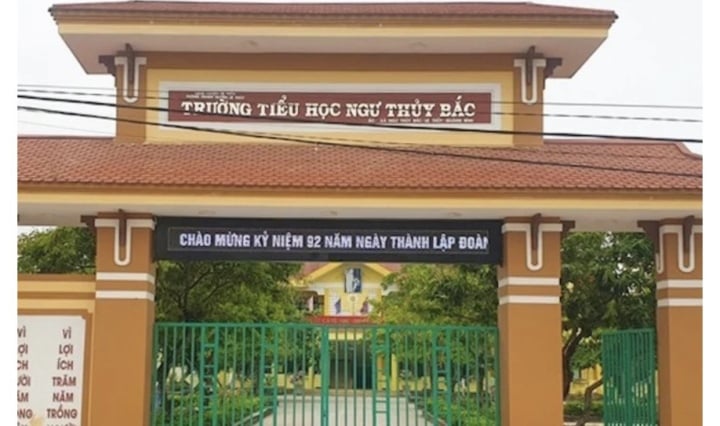 Trường Tiểu học Ngư Thủy Bắc - nơi xảy ra vụ việc. (Ảnh: C.S)