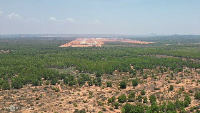 Dự án sân bay Phan Thiết đang được thi công. Ảnh: Việt Quốc