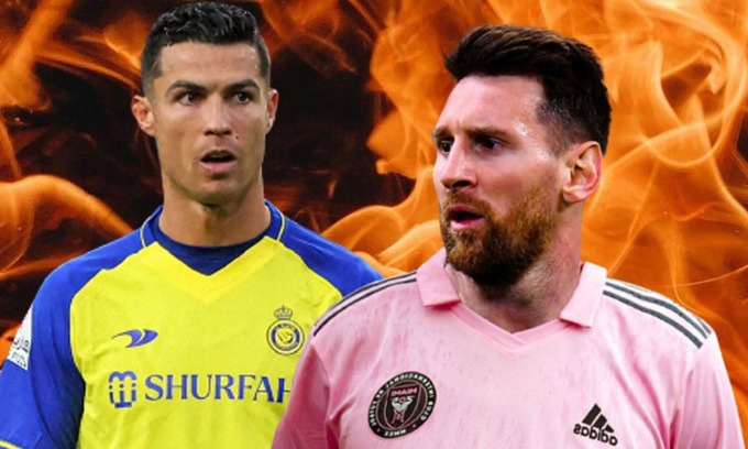 Messi rời châu Âu sang Inter Miami trong hè 2023, muộn nửa năm so với khi Ronaldo sang Saudi Arabia khoác áo Al Nassr.