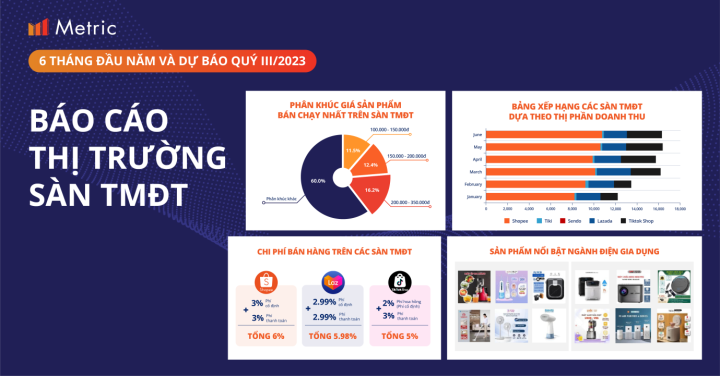 Báo cáo thị trường sàn TMĐT 6 tháng đầu năm và dự báo Quý III/2023.