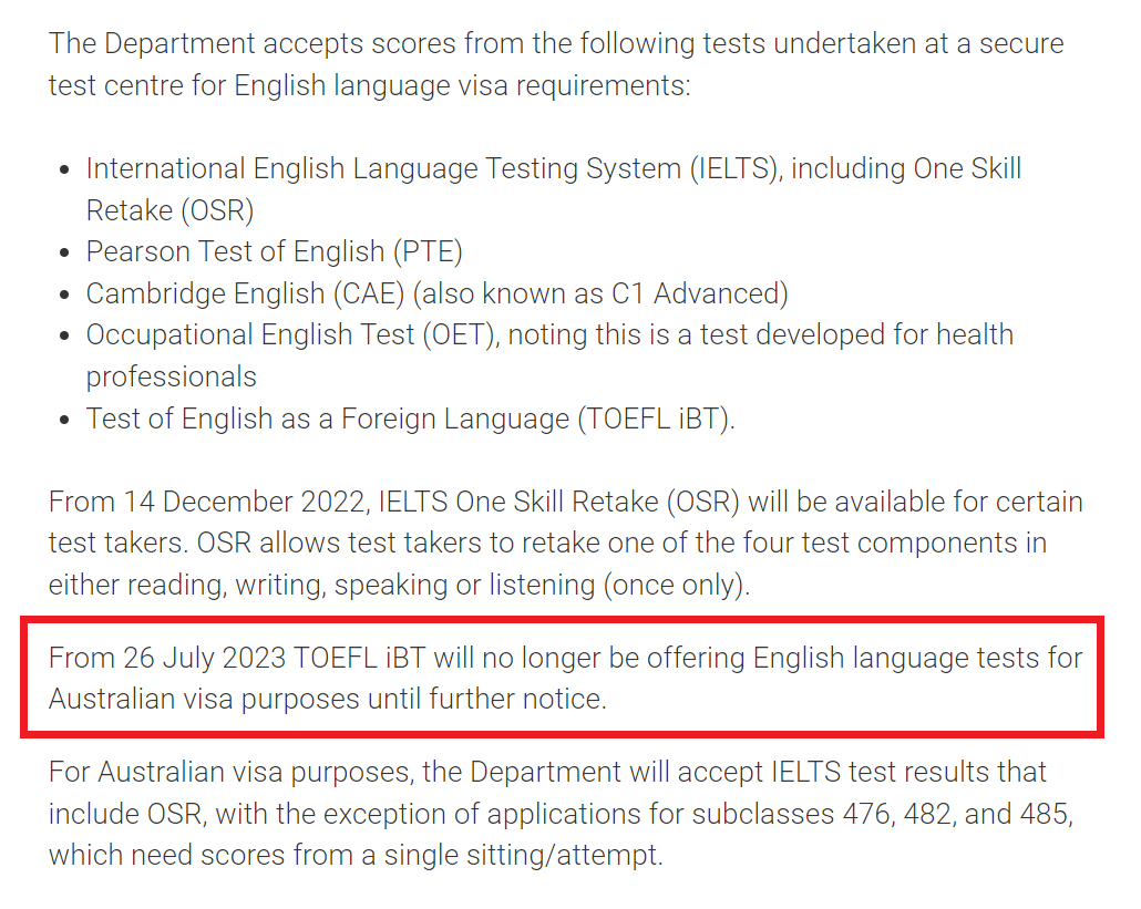 Úc từ chối một chứng chỉ tiếng Anh quốc tế - Ảnh 1.