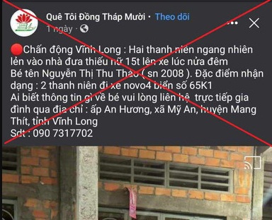 vinh long xu phat nguoi dua thong tin sai su that ve viec mot thieu nu bi bat coc hinh 1