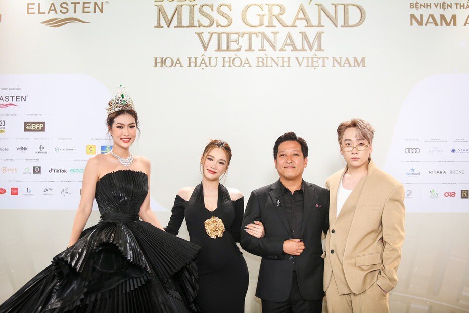 Chung kết Miss Grand Vietnam 2023: Trường Giang - Nhã Phương tình tứ trên thảm đỏ - Ảnh 5.