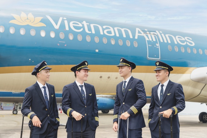 Các phi công của Vietnam Airlines. Ảnh: Vietnam Airlines