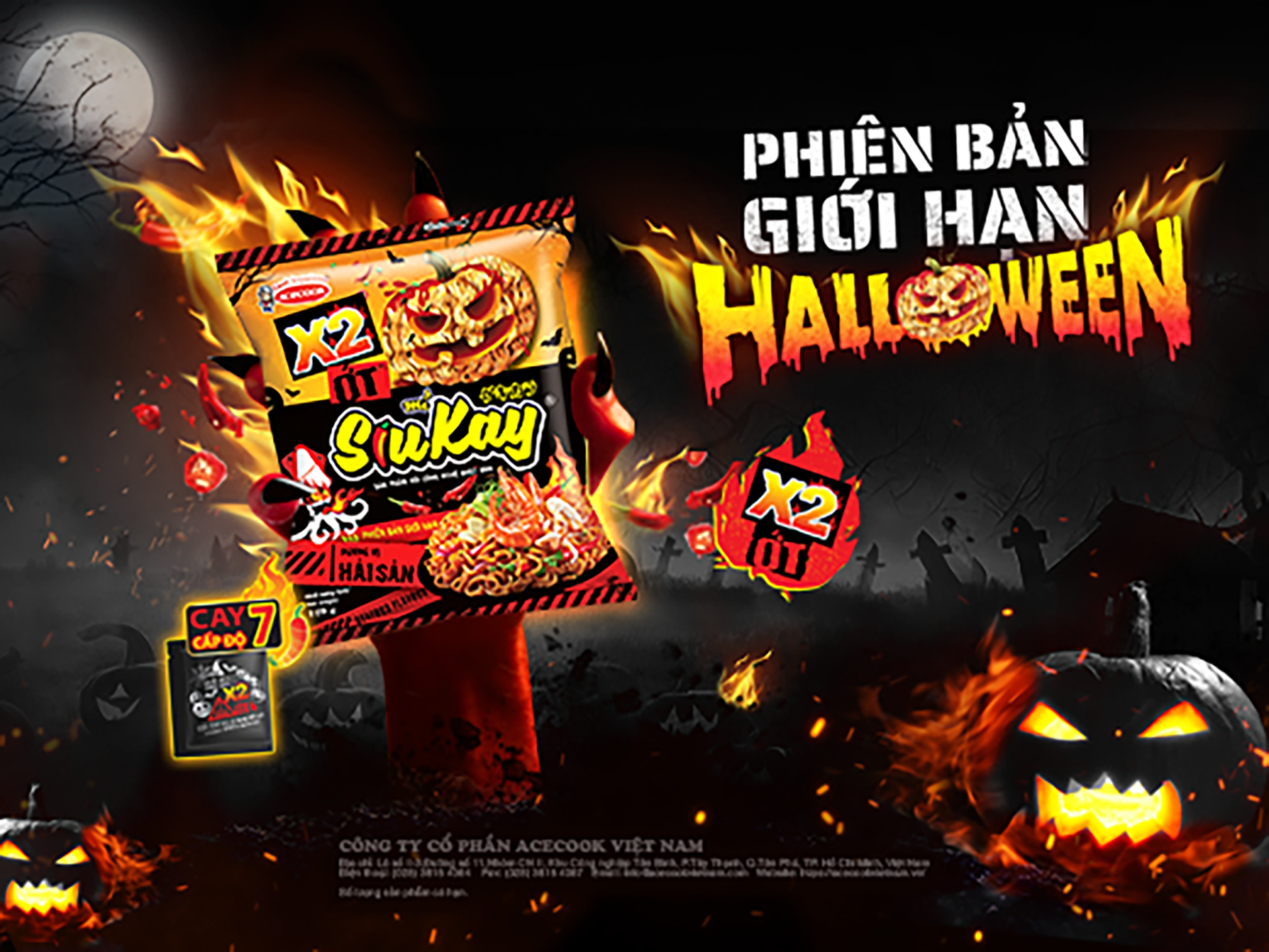 Mì SiuKay làm mưa làm gió trong mùa Halloween với phiên bản giới hạn X2 ớt - Ảnh 3.