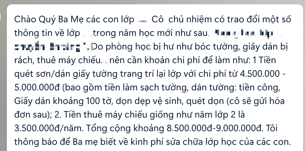 Mỗi phụ huynh đóng quỹ lớp 10 triệu đồng: 'Nóng' các khoản thu ngay đầu năm học - Ảnh 4.