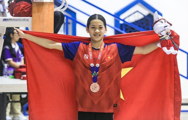 Nguyễn Thuý Huyền tại SEA Games 32. Ảnh: Thanh Xuân 