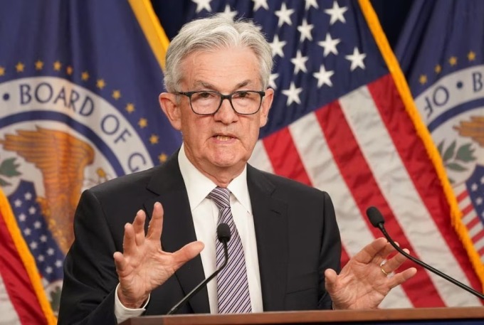 Chủ tịch Fed Jerome Powell trong cuộc họp báo hôm 3/5 tại Mỹ. Ảnh: Reuters