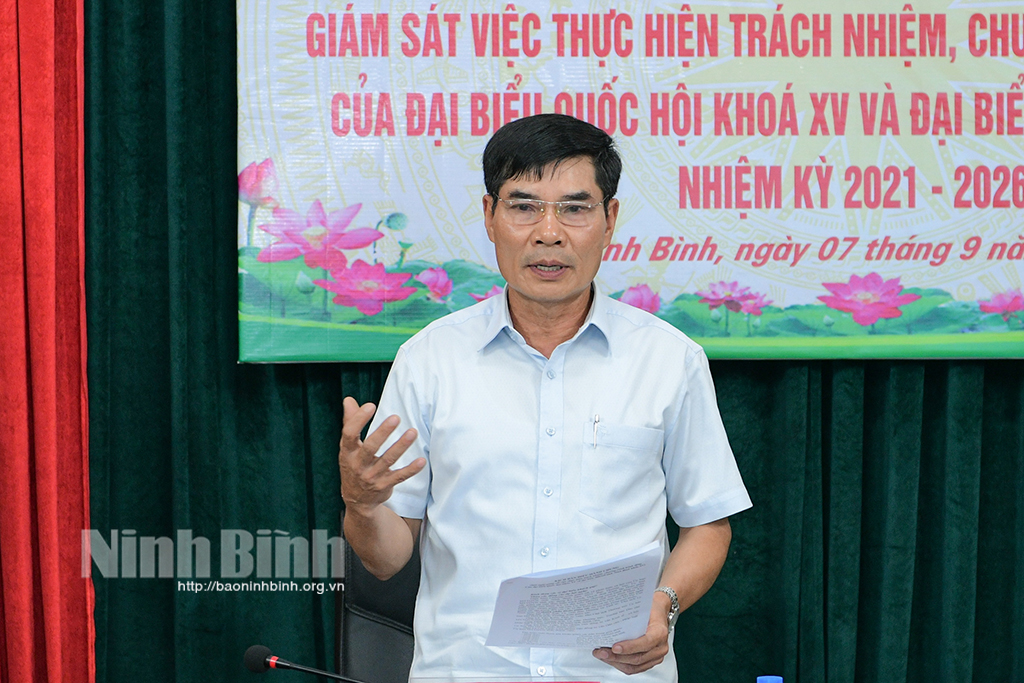 Giám sát việc thực hiện trách nhiệm chương trình hành động của đại biểu Quốc hội khóa XV và đại biểu HĐND tỉnh khóa XV