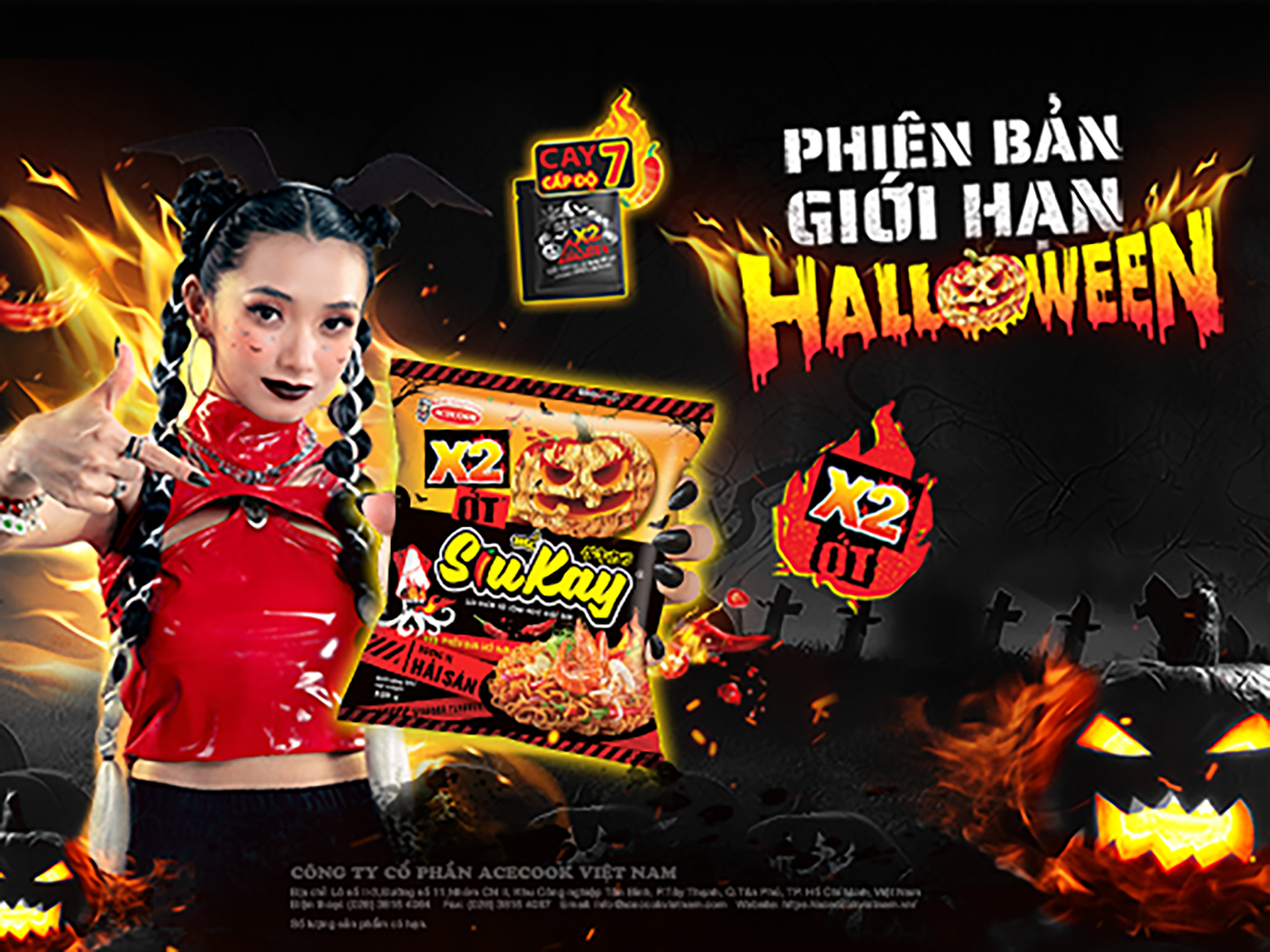 Mì SiuKay làm mưa làm gió trong mùa Halloween với phiên bản giới hạn X2 ớt - Ảnh 1.