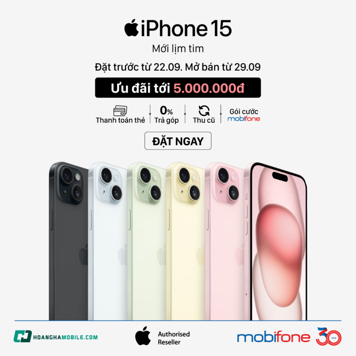 Chương trình ưu đãi giảm giá iPhone khi mua kèm gói cước độc quyền của MobiFone.