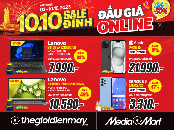 MediaMart siêu sale 50% hàng điện máy, công nghệ dịp 10.10 - 4