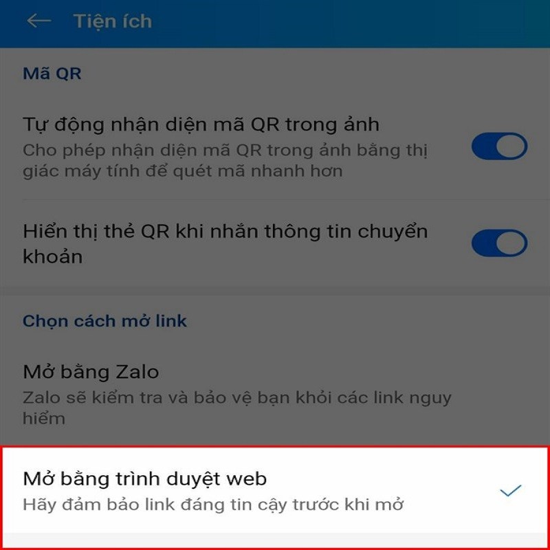 Mở link trên Zalo bằng Chrome trực tiếp đơn giản, nhanh chóng