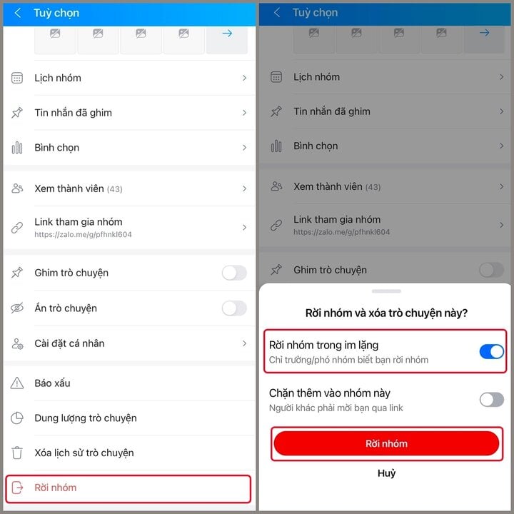 Hướng dẫn bạn cách rời nhóm Zalo mà không ai biết - 2