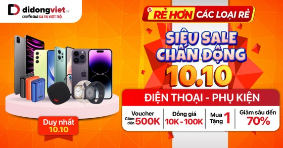 Siêu sale ngày đôi 10-10, Di Động Việt đem đến nhiều ưu đãi cực với giá “hủy diệt&quot; ảnh 1